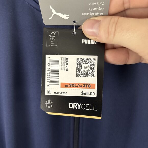 PUMA Blaster Full Zip Jacket Mens Blue Athletic Track Jacket Sz 3XL 586256 NWT - Picture 4 of 7